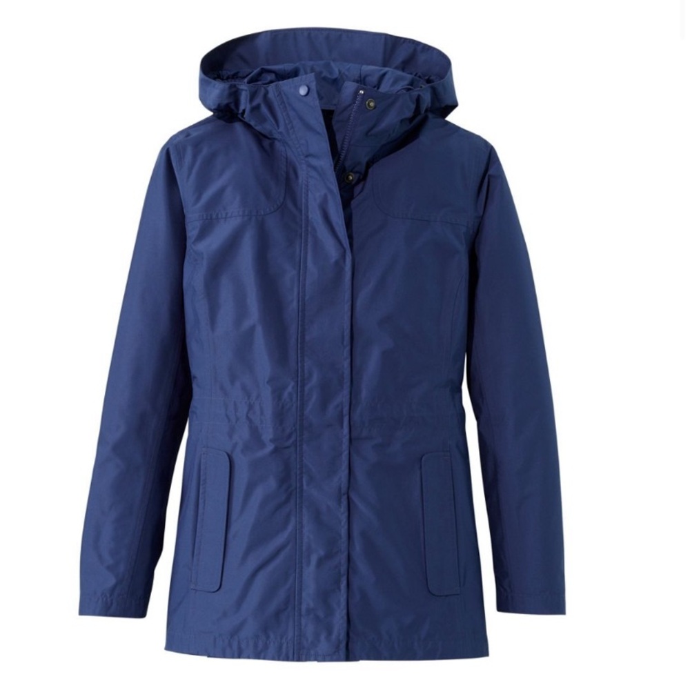 L.L. Bean Women's H2OFF Rain Jacket, Mesh-Lined in Deep Navy